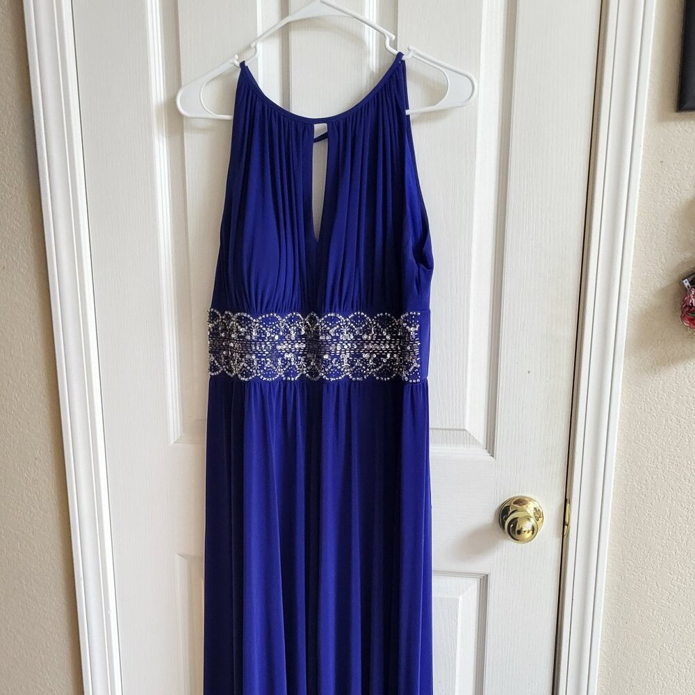 Royal blue floor length prom/wedding guest dress
